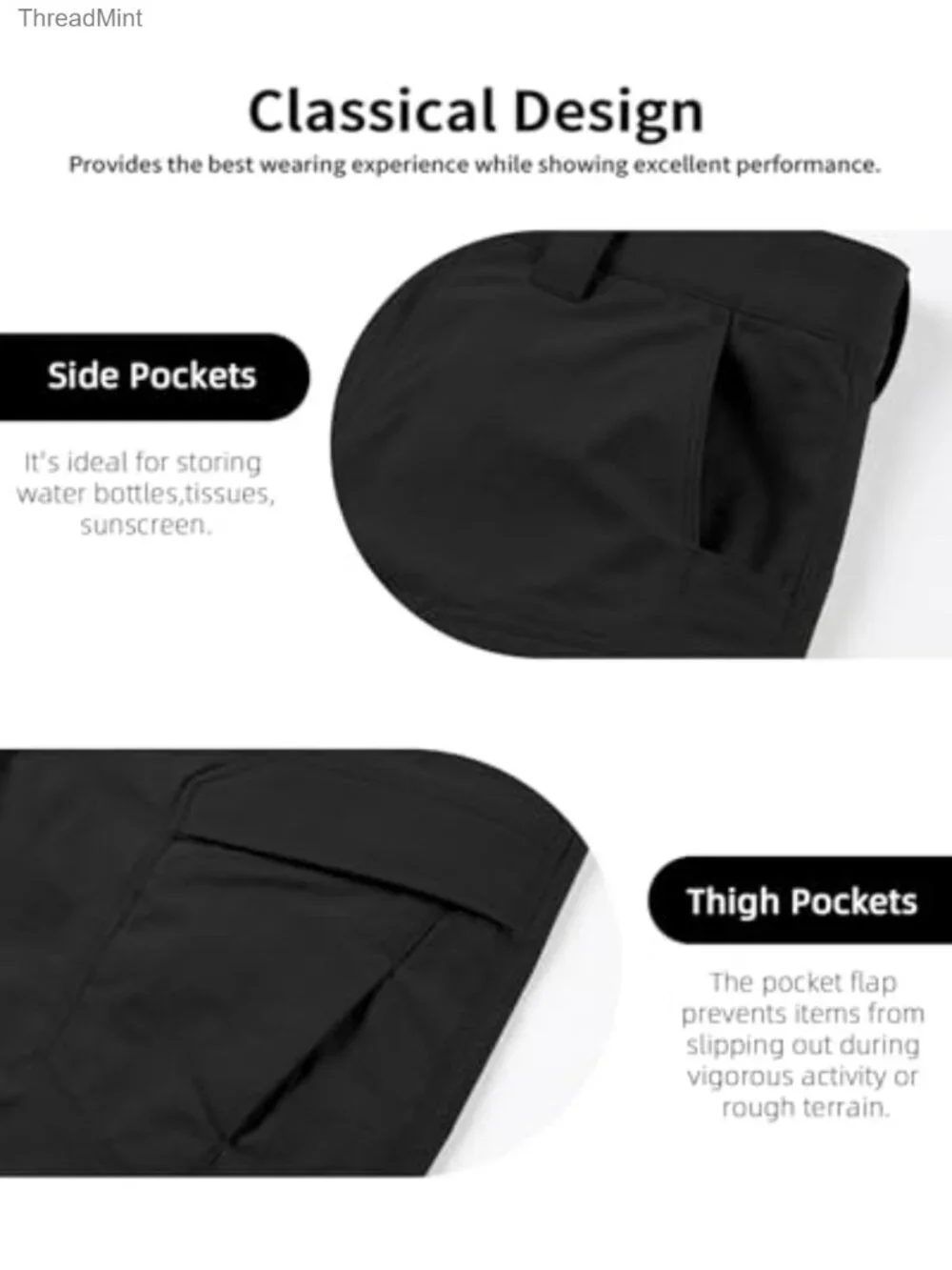 Men's Tactical Cargo Shorts Ripstop Waterproof Quick-Dry 6 Pockets Relaxed Fit
